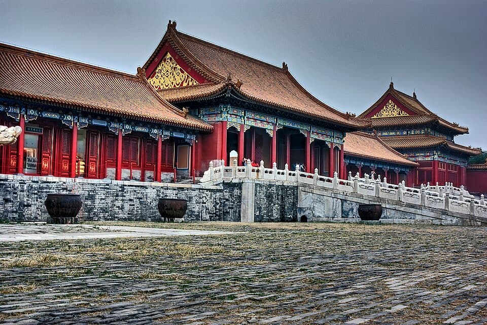 Roof forms and courtyards of the Forbidden City, Beijing