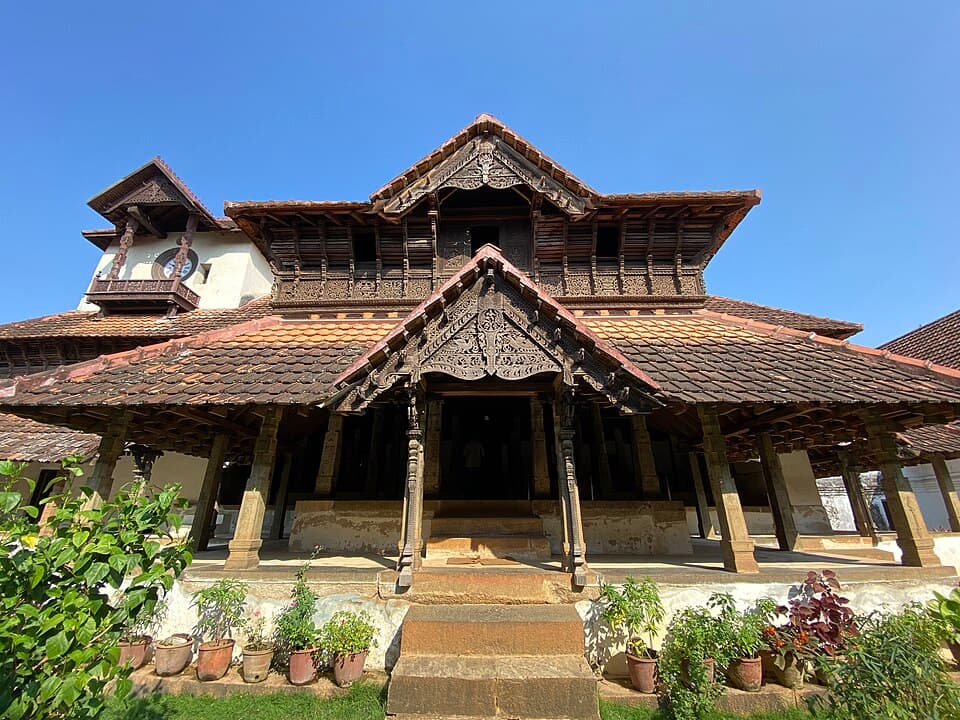 Timber entrance facade of Padmanabhapuram Palace