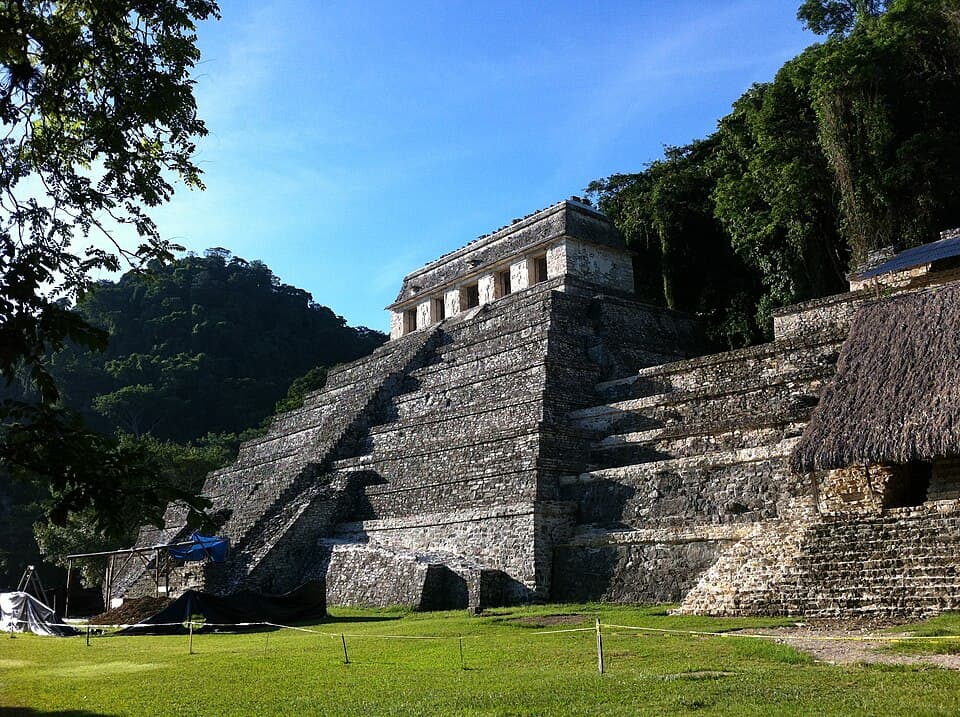Maya temple structures at Palenque, Chiapas