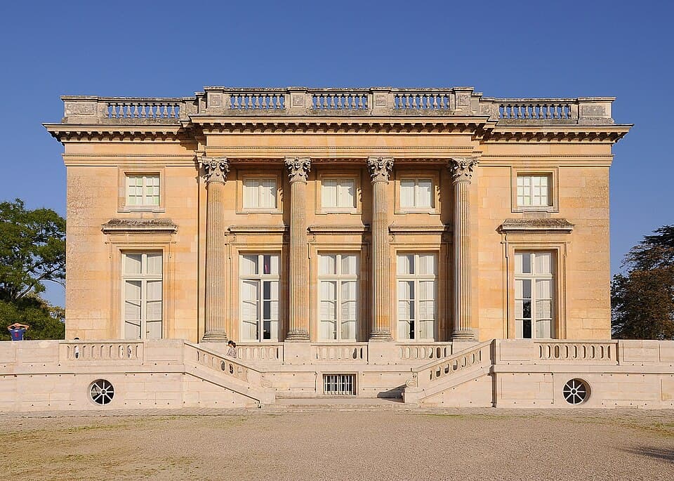 The west facade of the Petit Trianon, Versailles